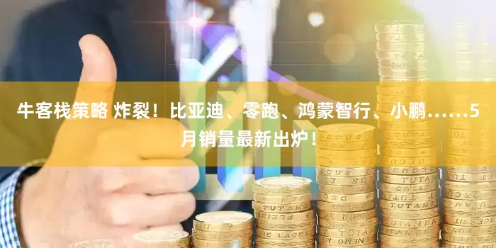 牛客栈策略 炸裂！比亚迪、零跑、鸿蒙智行、小鹏……5月销量最新出炉！